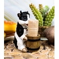 thumbnail image 2 of Ebros Farm Bovine Holstein Cow By Wood Barrel Toothpick Holder With Toothpicks, 2 of 10