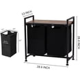 thumbnail image 2 of Luku Laundry Hamper, Laundry Basket, Laundry Sorter With 2 Pull-Out and Removable Bags, 2 of 7