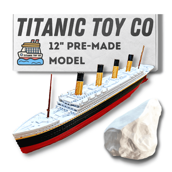 TitanicToyCo RMS Titanic Model Ship 1 Ft Long Assembled Titanic Toys For Kids, Historically Accurate Titanic Toy, Titanic Ship, Titanic Cake Topper, Titanic Figurine, Titanic Boat, Titanic Replicas