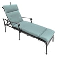 thumbnail image 2 of Jordan Manufacturing Sunbrella 74" x 22" Cast Mist Light Teal Solid Rectangular Outdoor Chaise Lounge Cushion with Ties and Hanger Loop, 2 of 11