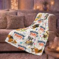 thumbnail image 6 of Playful Pawsome Pups Collage Dog Lover Quote, Playful Pet Portrait Pattern, Warm Flannel Blanket for Living Room and Reading Nook, Dog Lovers Friendship Gift, Pet Lover Home Decor, 6 of 9