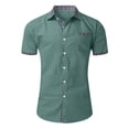 thumbnail image 5 of Men Dress Shirt Short Sleeve Summer Button Down Shirt Men Lightweight Summer Shirts Men Mens Cotton Tshirts Short Sleeve Clearance Items, 5 of 5