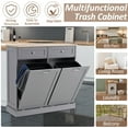 thumbnail image 4 of HARIPUL Double Tilt Out Trash Cabinet 26 Gallon Waste Bins Hidden Trash Bin w/ Hiddles for Kitchen, Gray, 4 of 7