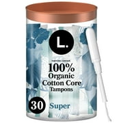L. Organic Cotton Tampons - Super Absorbency, 30 Ct