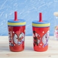 thumbnail image 7 of Zak Designs 12oz and 15oz 2-Pack Straw Tumbler Stainless Steel and Plastic with Additional Straw Leakproof and Perfect for Kids, Spiderman, 7 of 7