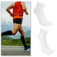 thumbnail image 2 of Unique Bargains 3 Pairs Half Finger Five Toe Socks Unisex Non Slip Daily Fit Finger Socks White, 2 of 7