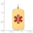 thumbnail image 3 of 14k Yellow Gold Solid Polished Medical Jewelry Pendant Necklace 35x17mm Wide Pendant for Women, 3 of 3