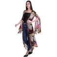 thumbnail image 3 of Moomaya Viscose Georgette Printed Long Shrug Slit Sleeves Cardigans For Women, 3 of 5