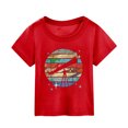 thumbnail image 3 of B91xZ T-Shirts Graphiques pour Garçons 2024 Manches Courtes T-Shirt à Blocs de Couleur, Rouge 9-10 Ans, 3 of 4