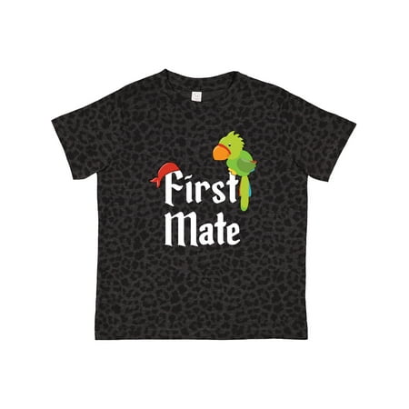 

Inktastic First Mate Pirate with Parrot and Bandanna Gift Toddler Boy or Toddler Girl T-Shirt