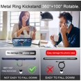 thumbnail image 6 of for iPhone 12 6.1' Case， for iPhone 12 Pro Case with HD Screen Protector,  [Military Grade] Crystal Clear Transparent Hard PC TPU with Ring Kickstand Phone Case for iPhone 12 Blue, 6 of 15