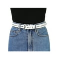 thumbnail image 4 of INSPIRE CHIC Women Grommet PU Leather Belt Metal Pin Buckle Skinny Plus Size Waist Belts for Jeans Dress Fit waist up to 104cm/41" White, 4 of 4