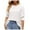White, variant on TSADFHJI Womens Tops Trendy 2024 Short Sleeve Women's Summer Loose Large Size Round Neck Short Sleeve Solid Color Play Wrap Top Xl Beige