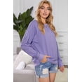 thumbnail image 2 of POGLIP Sweat-Shirt à Col Rond Violet pour Femmes, 2 of 6