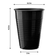 thumbnail image 2 of 100-Pack 12 Oz Black Disposable Plastic Cups - Durable and Stylish Party Cups, 2 of 5