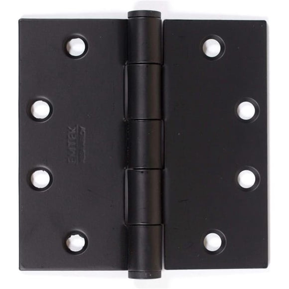 4.5 x 4.5 in. Square Steel Heavy Duty Hinges, Flat Black - Set of 2