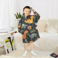thumbnail image 6 of FORMRS Wearable Blanket Hoodie with Sleeves for Kids Cozy Flannel Sweatshirt, Cartoon Dinosaur, 6 of 7