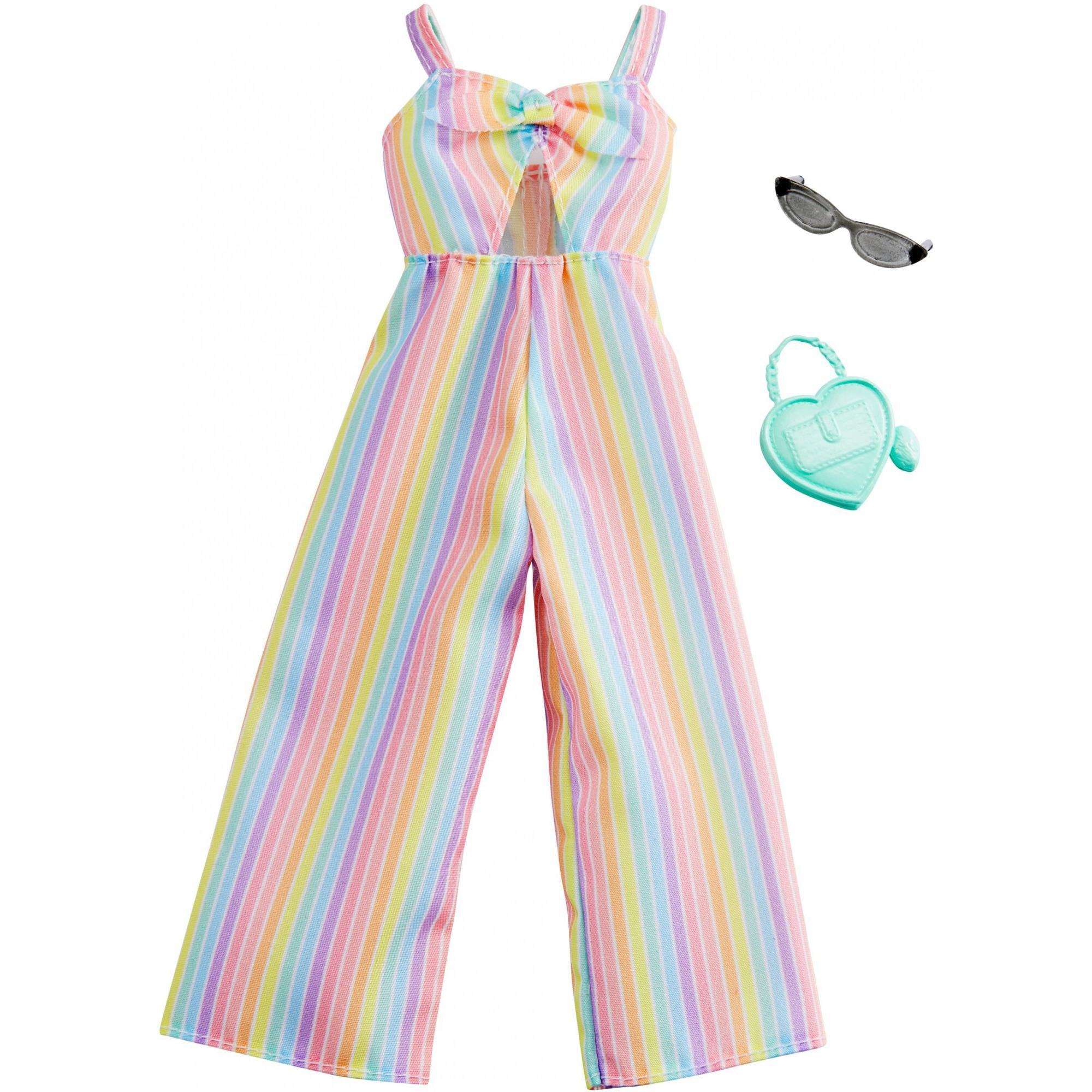 New Barbie clothes outfit short jumpsuit funky bright exciting fresh colorful 