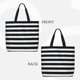 thumbnail image 2 of Easygdp Black And White Stripes Bolsa Tote para Mujer, Bolso de Hombro para Trabajo, Playa, Viajes, Compras y Supermercado, 2 of 7