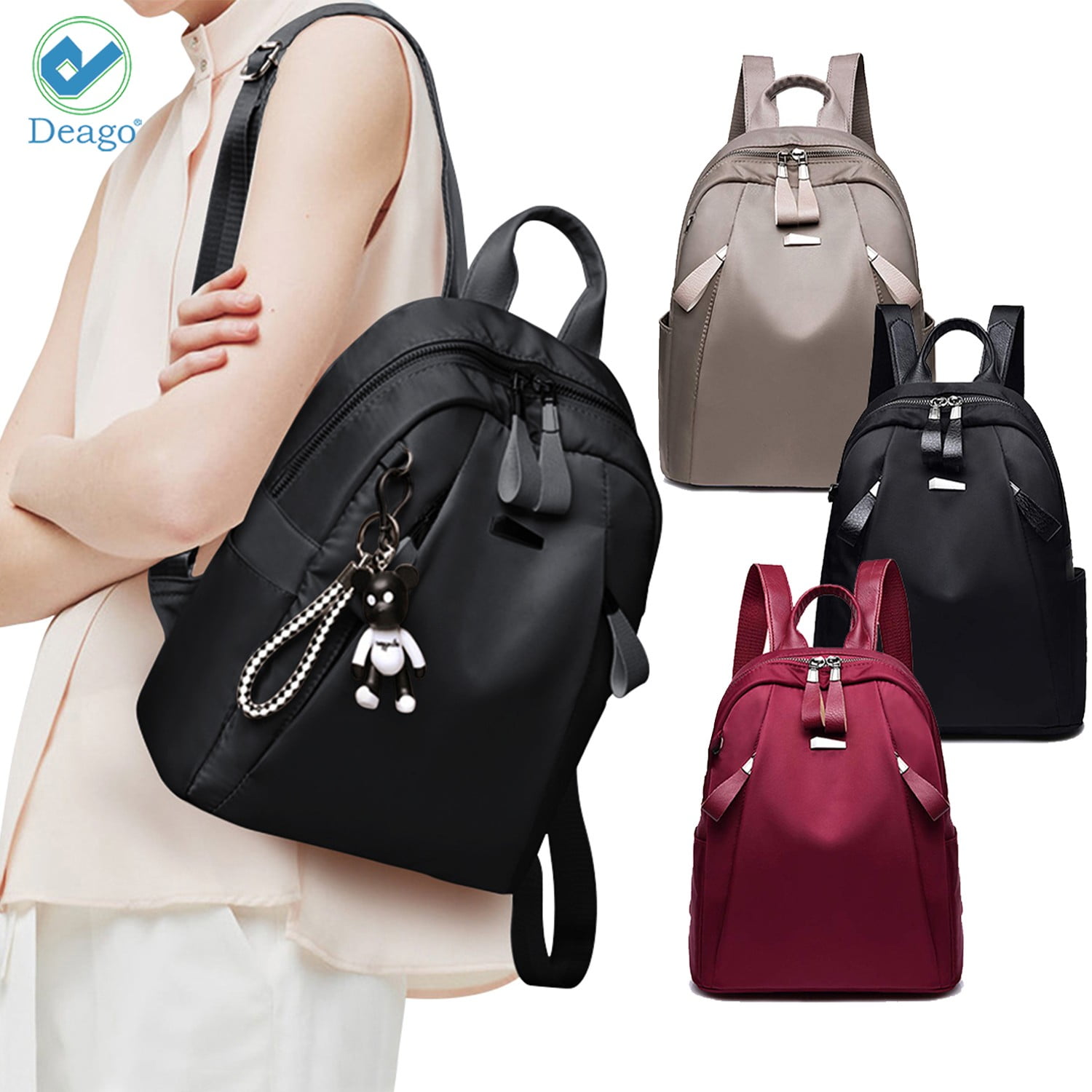 Women's Vegan Leather Backpack Casual Shoulder Bag Travel Satchel Rucksack Bags 