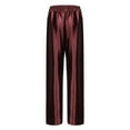 thumbnail image 4 of UJNDER Women Casual Pants High Waist Relaxed Fit Trousers Comfortable Loose Straight Leg Wide Leg for All Seasons Wine S, 4 of 7