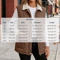 thumbnail image 4 of Otntypg Womens Quilted Collared Puffer Vest with Pockets Lightweight Casual Fall Winter Thick Warm Snap Button Down Full Zip up Outerwear Jackets, 4 of 10