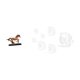thumbnail image 1 of Figura de caballo en miniatura, escultura coleccionable de resina, adorno de caballo, estatua de animal de material acrílico, ideal para decoración de, 1 of 8