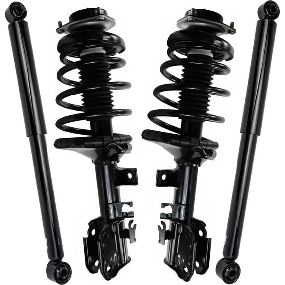 Detroit Axle - AWD Struts Shocks for 2002 2003 2004 Nissan Pathfinder 2 Front Struts with Coil Spring Assembly 2 Rear Shock Absorbers Replacement Suspension Kit