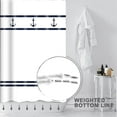 thumbnail image 2 of Extra Long Shower Curtain 84 inch Length, Modern Nautical Shower Curtain Set for Bathroom, Water Resistant Polyester Fabric Machine Washable, 2 of 4