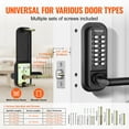 thumbnail image 3 of VEVOR Mechanical Keyless Entry Door Lock, 14 Digit Keypad, Embedded Outdoor Gate Door Locks Set with Keypad and Handle, Water-proof Zinc Alloy, Easy to Install,for Garden,Garage,Yard,Storage Shed, 3 of 9