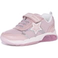 thumbnail image 6 of Geox J Spaziale Kid's Mesh Slip On Light Up Trainers In Pink Size 9, 6 of 6