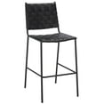 thumbnail image 5 of SAFAVIEH Bahari Square Mid Back Counter Stool, Black/Black, 5 of 13