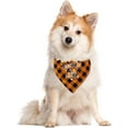 thumbnail image 3 of Promoted to Big Sister Dog Bandana, Dog Bandana, Orange Buffalo Plaid Pet Scarf, Pet Dog Scarf Accessories, Pet Dog Gender Revealing Triangle Scarf, Dog Bandana for Small Medium Large Dogs (C27), 3 of 4