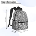 thumbnail image 4 of Lsque Weave Geometric Classic Casual Backpack - Large Capacity Water-Resistant Backpack for School, Work, Travel, and Outdoor Activities, 4 of 8