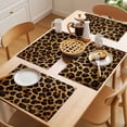thumbnail image 5 of Placemat Set of 6 Leopard Prints Placemats for Dining Table Vintage Style Washable Table Mats for Kitchen and Party Decor Indoor & Outdoor Use, 5 of 8