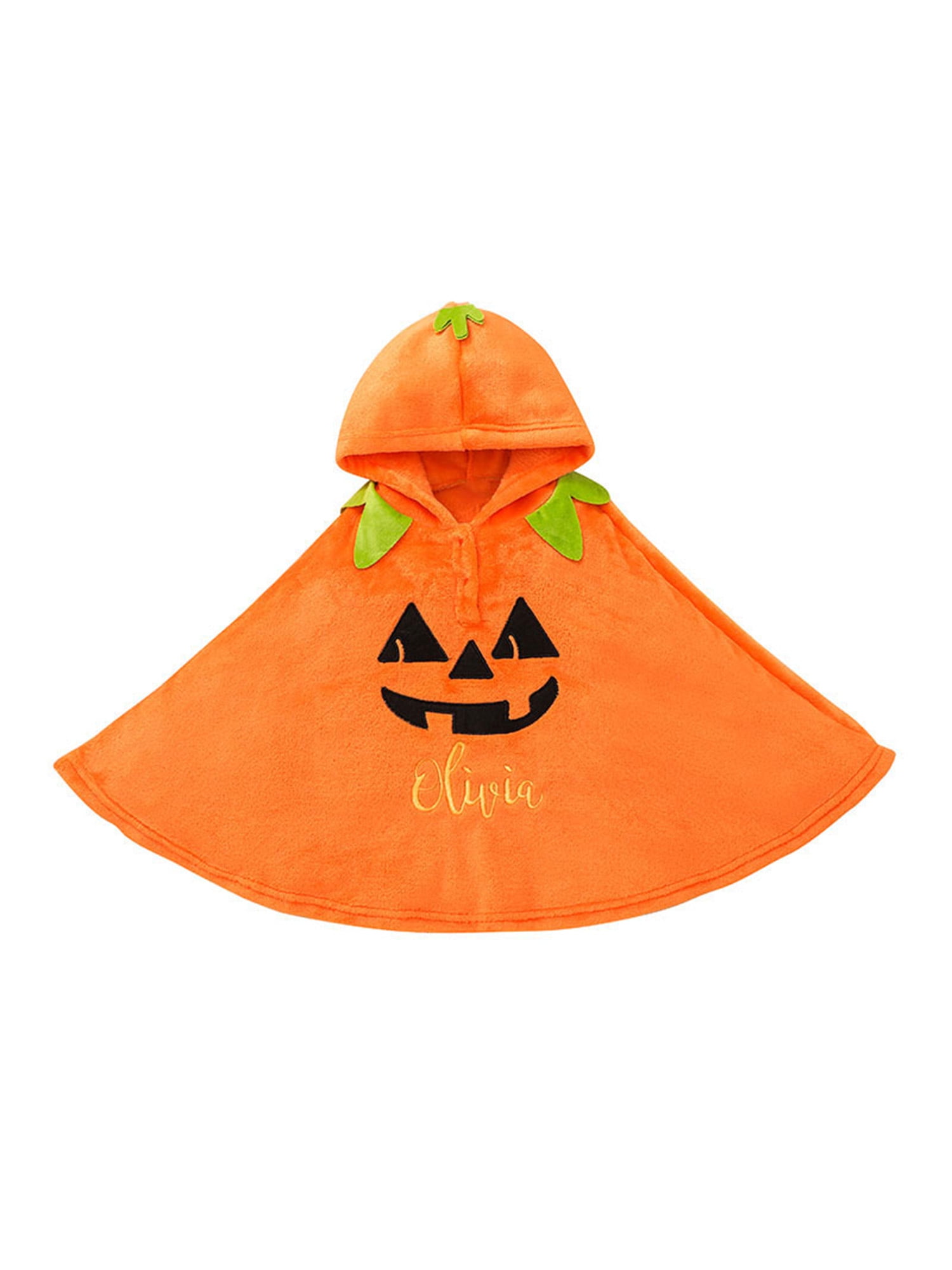 Kiapeise Children Halloween Cape Tops, Pumpkin Letter Embroidery Cloak