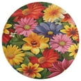 thumbnail image 3 of Floral Colorful Flower Round Rugs -Washable Non-Slip Small Round Area Rug Throw Soft Circle Rugs for Bedroom, Modern Print Indoor Carpet for Entryway Sofa Living Room, 3 of 6