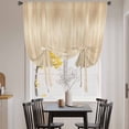 thumbnail image 3 of Orange Brown Balloon Curtains for Living Room/French Door, Modern Abstract Art Ombre Striped Tie Up Curtains 63 Inch Length Energy Saving Kitchen Curtains Shades for Windows 42"x63", 3 of 8