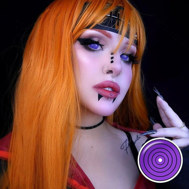 Lentes de contacto Sharingan Rinnegan Sclera para Halloween lentes de contacto para Cosplay lentes para ojos Crazy 22MM Walmart en linea