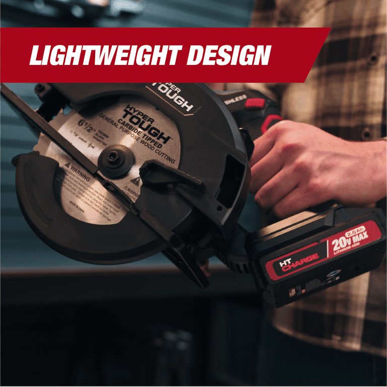 Hyper Tough 20V Brushless Cordless Circular Saw, 6.5 in photo 8