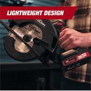 Hyper Tough 20V 6.5in. Brushless Circular Saw, with 2.0Ah Lithium-Ion Battery Pack and Standard Charger, Model Number 41007.2