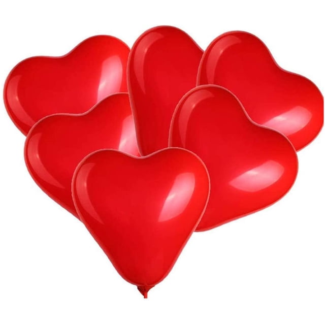 Globos en forma de corazón, decoraciones para fiesta de boda, compromiso del Día de San Valentín, 100 Uds.