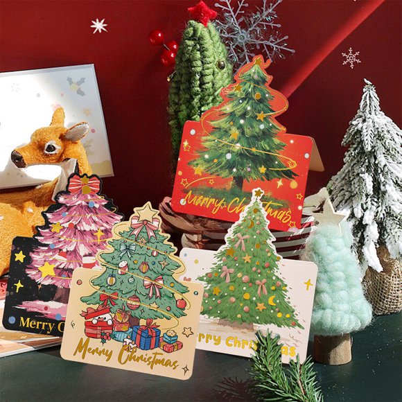 Tarjetas de felicitación vintage de papel Kraft con flores secas - Tarjetas caseras de Navidad, cumpleaños y agradecimiento para regalos