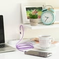 thumbnail image 5 of Merkury Innovations High Speed Charge + Sync USB-A to USB-C 6 FT.Fabric Cable Purple, 5 of 5