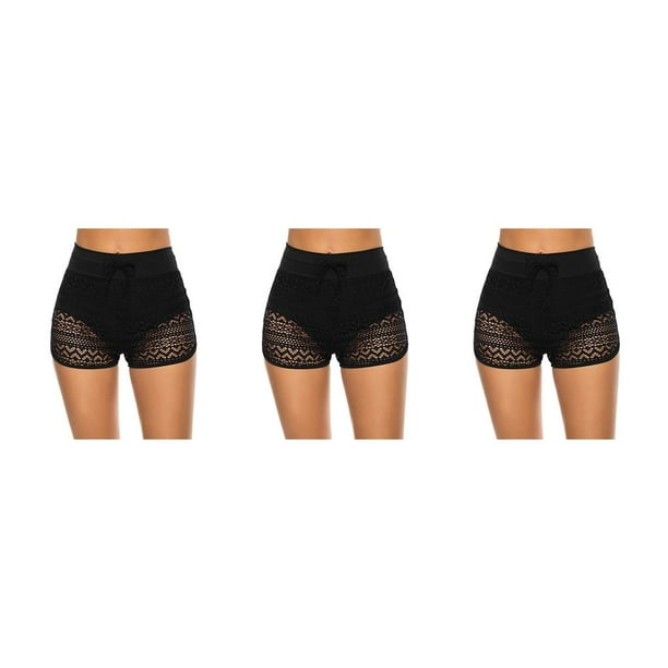 Sonducket Pantalones de bano de cintura alta de verano para mujer natacion surf encaje Sexy para mujer ropa de bano transparente ropa Type1 NO1 Walmart en linea