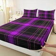 thumbnail image 3 of Castle Fairy Boys Girls Minimalist Plaid Stripes Twin Sheet Sets,Vintage Aesthetic Bedding, 3 of 7