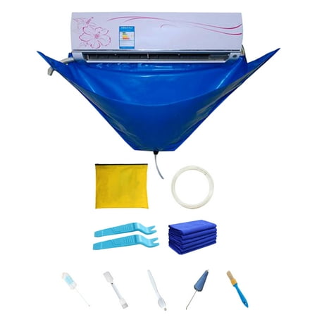 

huoge AC Cleaning Kit | Split Air Conditioner Cleaning Cover | Wall Mounted Air Conditioning Dust Washing Cleaning Kit with Water Pipe Air Conditioner Service Bag for Household AC Units