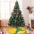 thumbnail image 7 of Lsque T-Rex Playing Football Print Christmas Tree Skirt, Tree Skirt with Ties or Velcro, Perfect for Holiday Decorations, Halloween, and New Year-30", 7 of 7
