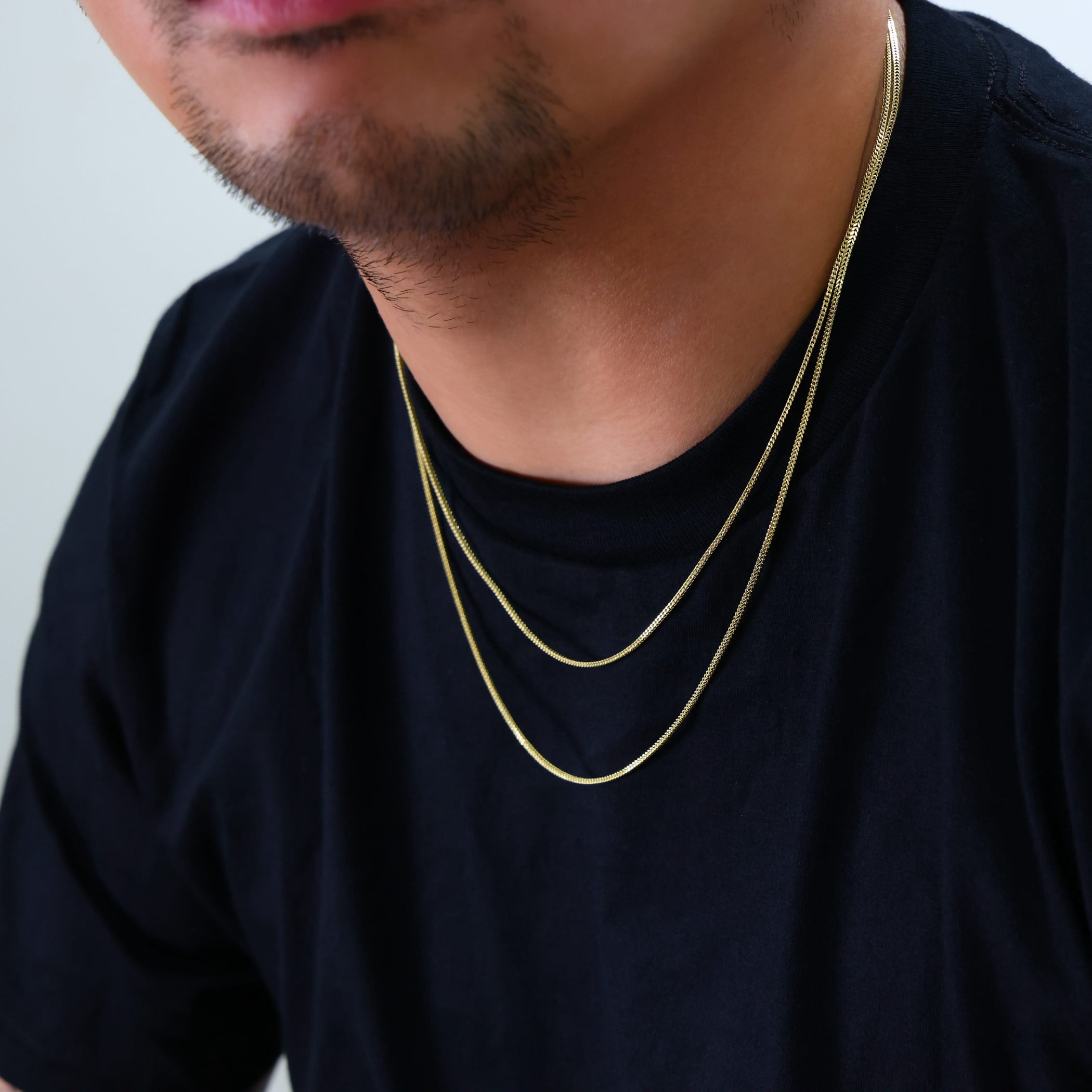 Nuragold 10k Real Yellow Gold Franco Square 1.5mm Box Chain Wheat Chain Necklace (16"-30") Dainty Italian Jewelry for Men & Women