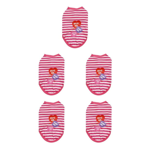Greeniant Chalecos a rayas con letras para mascotas, camisetas con absorción de sudor, ropa bonita para cachorros, camisas para perros, disfraces, Type2 NO2 Greeniant CBP341227